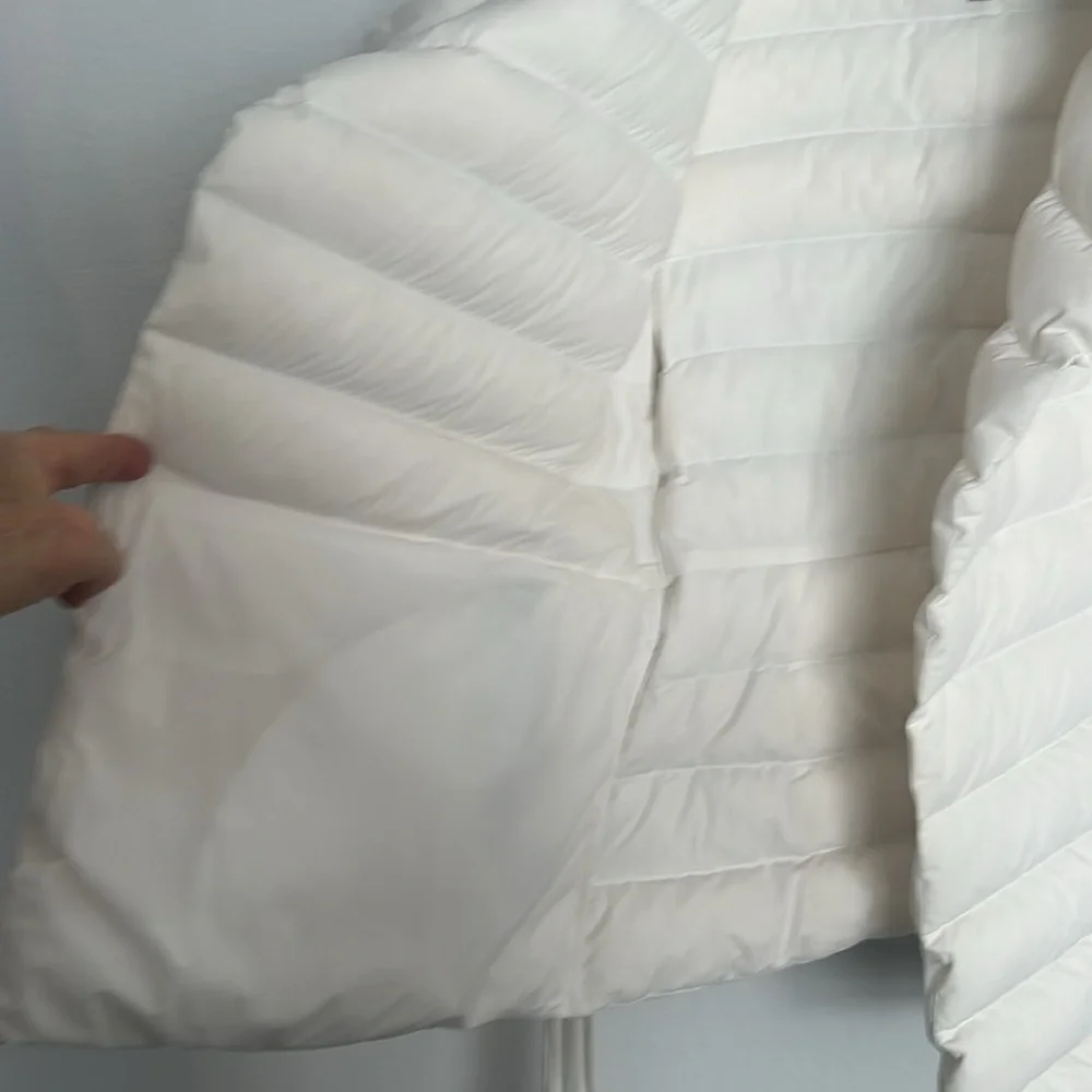 GORGEOUS MACKAGE goose down white wrap jacket S - Picture 14 of 17